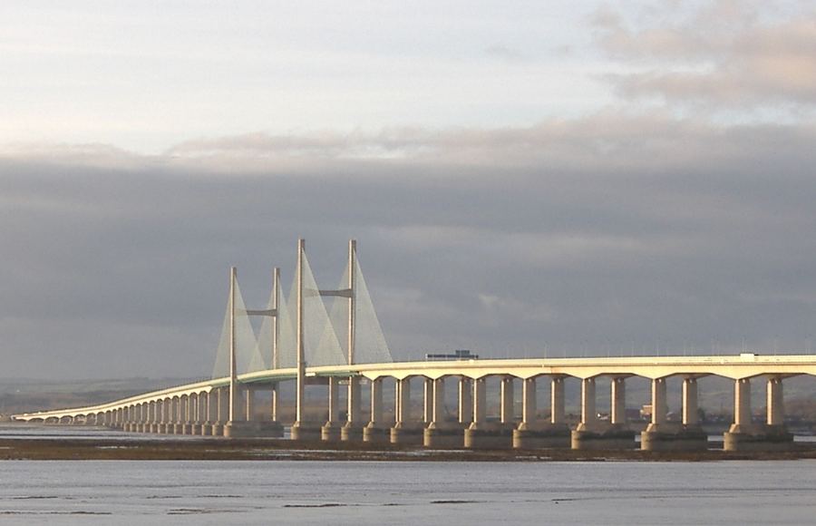 The Prince of Wales Bridge from Severn Beach